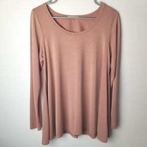 Entro blush pink cutout back long sleeve
